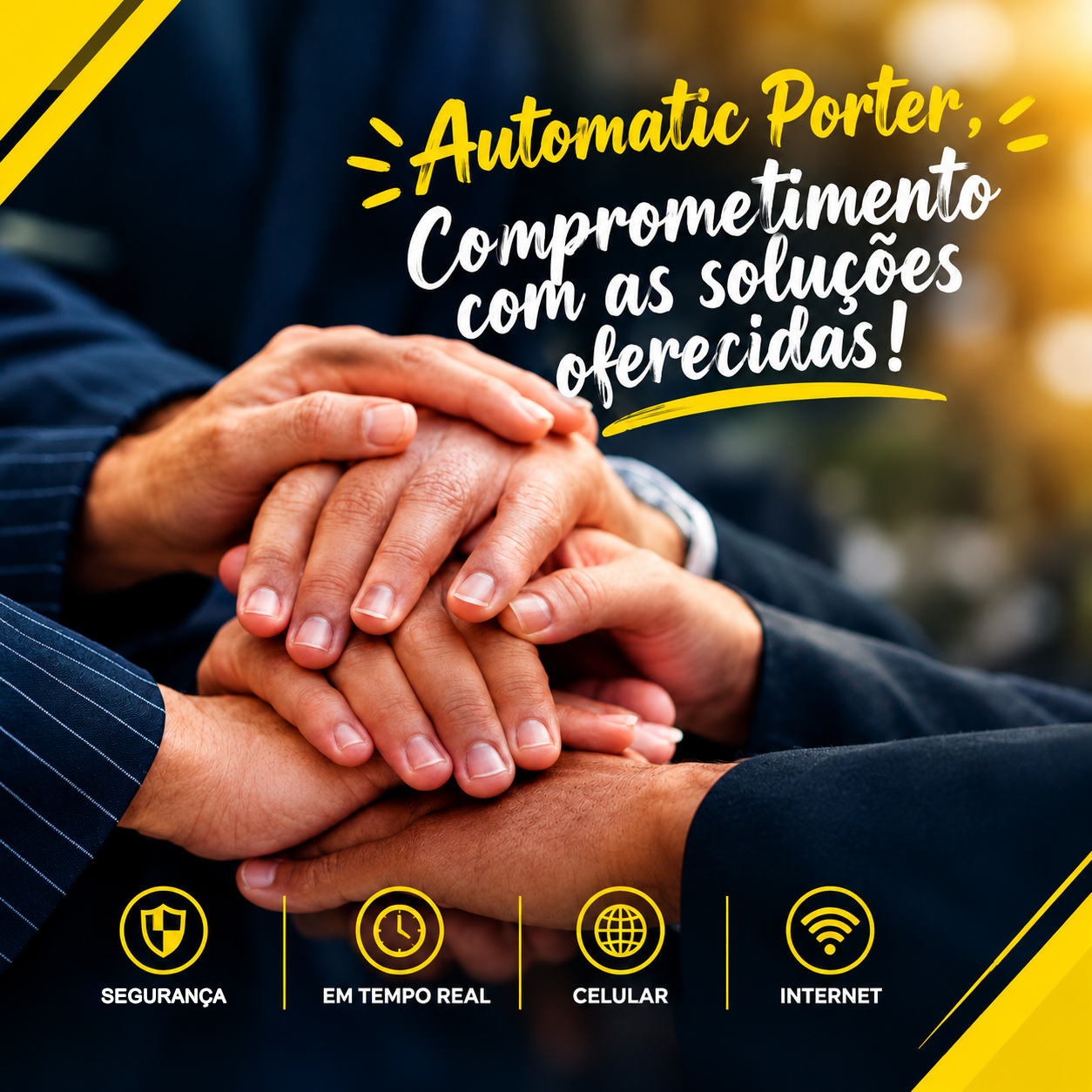 Equipe unida e comprometida com as soluções oferecidas